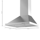 Cecotec - 60 cm Stainless Steel Pyramid Cooker Hood, 165 W Motor, 650 m³/h Suction