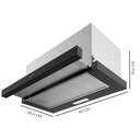 Cecotec - 60 cm Telescopic Extractor Hood, 70 W Motor, 350 m3/h Suction Power