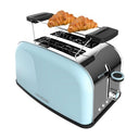 Discover the Cecotec 850W Blue Vertical Toaster with short double slot, automatic pop-up, and stainless steel finish. Perfect for quick, delicious toast! Keywords: Cecotec toaster, vertical toaster, automatic pop-up