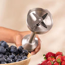 Cecotec - Hand Blender Power RetroGreen 1200MAX, 1200W, CrossBlades, 2 Speeds, Dishwasher Safe