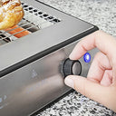 Cecotec - Horizontal Turbo Flat Toaster with 900W Power, 6 Toast Levels, Stainless Steel Finish