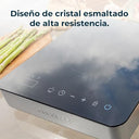 Cecotec - Portable Induction Hob 2000W, Touch Control, 10 Power Levels, Enamel Glass Design