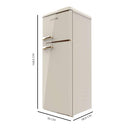 Cecotec - Retro 215L Beige Refrigerator with 2 Doors, Glass Trays, Temperature Control