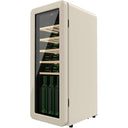 Cecotec - Retro Wine Cellar for 24 Bottles, Beige, LED Display, Low Noise