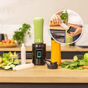 Cecotec - Single Glass Whisk Power Titanium 350W, Ice Crusher, 4 Blades, Portable Cups