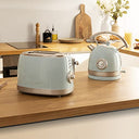 Cecotec - Vintage Light Blue 850W Toaster with Extra Large Double Slot, 3 Functions