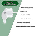Chevvy - 16A Angled Schuko Plug, Pack of 3, IP20 Splash-Proof, Durable