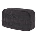 Condor Utility Pouch Black with Dual Zipper and MOLLE Webbing