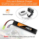 Crazepony - 11.1V 2000mAh 30C LiPo Airsoft Battery with Mini Tamiya Connector