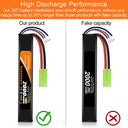 Crazepony - 11.1V 2000mAh 30C LiPo Airsoft Battery with Mini Tamiya Connector