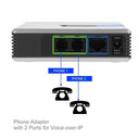 Cuifati - VoIP Gateway 2 Ports Adapter, SIP V2 Support, Includes Network Cable