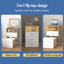 ALFORDSON 3-in-1 Dressing Table with LED Lighting and Stool