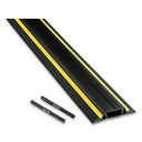 D-Line - Medium-Duty Floor Cable Cover 3.25" x 0.5" x 6' Black/Yellow Stripe