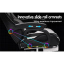 Alfordson Massage Gaming Chair with RGB LED and Adjustable Armrests