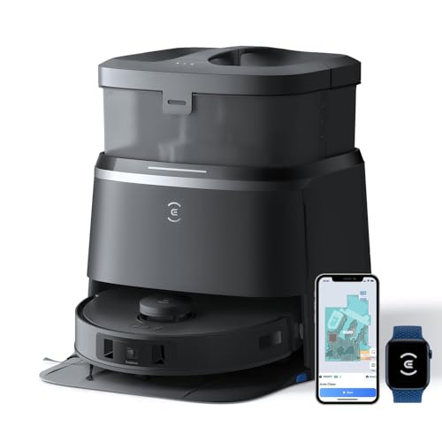 ECOVACS Deebot T30 Omni Robot Vacuum Cleaner with Wiping Function, Mini Station Vacuum Cleaner Robot, 11,000 PA Suction Power, Adaptive Edge Cleaning