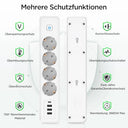 Darbony - 4-Way Power Strip with USB C, Surge Protection, 1.8m Cable