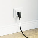 Deleycon - TAE-F to RJ11 Male Flat Telephone Cable, 0.5m, 6P4C, Black