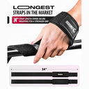 Dmoose Fitness - 24" Padded Lifting Straps for Weightlifting & Powerlifting, Durable Cotton with Silicone Grip