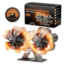 Do-Electr Fireplace Fan - 10-Blade Heat Powered with Thermometer