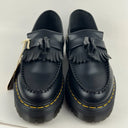 Dr Martens Adrian Quad Black Leather Tassel Loafers Size 48