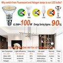 Eacll - E14 LED Neutral White 6.5W, 770 Lumens, 4000K, Pack of 6