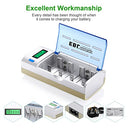 Ebl - Universal Battery Charger with LCD Display, Discharge Function, for AA, AAA, C, D, 9V Rechargeable Batteries