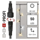 Emos - 3m Ice Rain Fairy Lights, 50 LED, IP44 for Indoor/Outdoor Use
