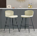 BW GROUP LONDON Velvet Bar Chairs Set of 2