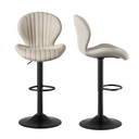 Furnifort Adjustable Bar Chair - Laminated Wood & Leathaire