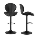 Furnifort Adjustable Bar Chair - Laminated Wood & Leathaire