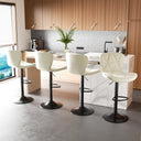 Furnifort Modern Adjustable Faux Leather Bar Chair with Backrest