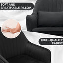 WZ Adjustable Velvet Desk Chair with 360° Swivel