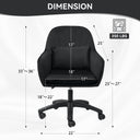 WZ Adjustable Velvet Desk Chair with 360° Swivel