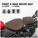 Fayedenicy - Soft Leather Motorcycle Cruiser Seat Cover for Honda Rebel 500/300
