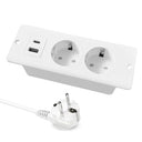 Shop the Fengq Recessed Power Strip with USB C, featuring a 4-in-1 design and 2M cord. Perfect for countertops and tables, offering convenience and style.