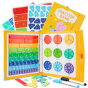 Engage your child with Fipke's 102 Pcs Magnetic Fraction Puzzle. Perfect for learning fractions, this educational tool enhances math skills through fun manipulatives.