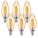 Shop Flsnt Dimmable Amber LED B11 E12 Bulbs, 40W Equivalent, 2200K Warm White. Perfect for chandeliers and candelabras. Energy-efficient lighting solution. Keywords: dimmable LED bulbs, amber LED, chandelier bulbs