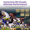 Fosmon - HDMI 2.1 8K Switch with 1.8FT Cable, Supports 8K@60Hz & 4K@120Hz