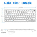 GAOJIE - Wireless Bluetooth Keyboard for iPad, Android, iOS, Windows, Silver