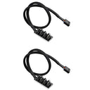 Optimize your cooling with the Generic 2 Pack 4 Pin PWM Fan Hub. Perfect for CPU and case fans, this splitter adapter enhances performance and airflow. Keywords: PWM fan hub, CPU fan, case fan, splitter adapter