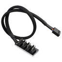 Generic - 2 Pack 4 Pin PWM Fan Hub for CPU & Case Fans, Multi Splitter Adapter