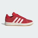 adidas Red Leather Low-Top Sneakers