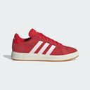 adidas Red Leather Low-Top Sneakers