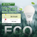 Gy - E27 LED Neutral White Bulb, 9.5W, 4000K, 1521 Lumen, Energy Saving, Pack of 6