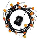 Halloween Decor - LED Fairy String Lights with Pumpkin & Bat Pendants, 1.8m