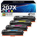 Shop Hallowlux Toner Multipack 207X/207A, compatible with HP Color Laserjet Pro MFP. Includes Black, Cyan, Yellow, and Magenta. Quality printing guaranteed!