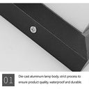 He-Shop - Waterproof LED Wall Light, 18W, IP65, Adjustable 3000K-6000K