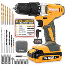 Hi-Spec 18V Cordless Drill Driver with 30-Piece Bit Set and Battery
