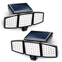 Home Zone Solar Flood Lights - 120° Motion Sensor, 1000 Lumens