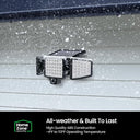 Home Zone - Solar Flood Lights 120° Motion Sensor, Waterproof, 1000 Lumens